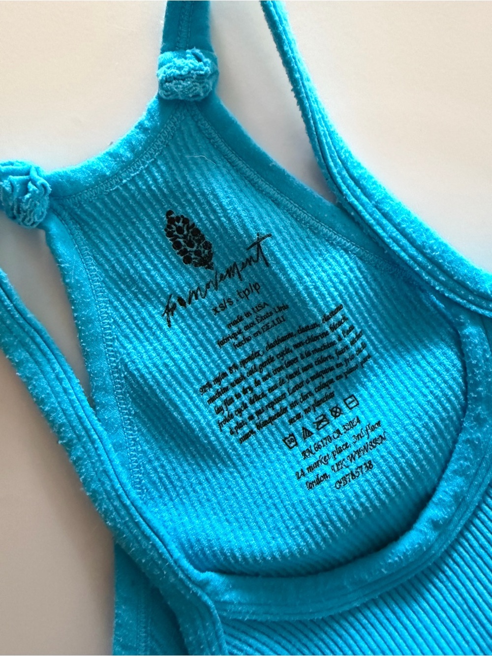 Blue Ribbed Tank and Shorts Set - Picture 2 of 2